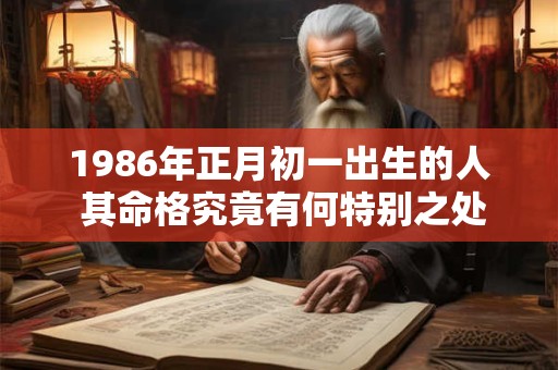 1986年正月初一出生的人 其命格究竟有何特别之处