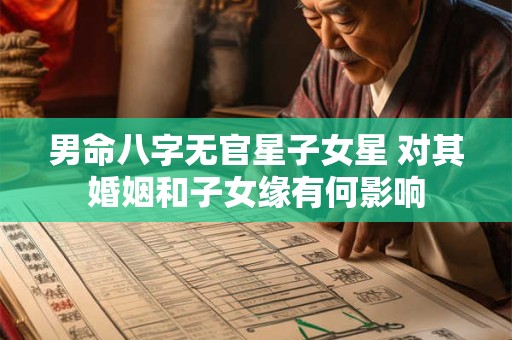 男命八字无官星子女星 对其婚姻和子女缘有何影响