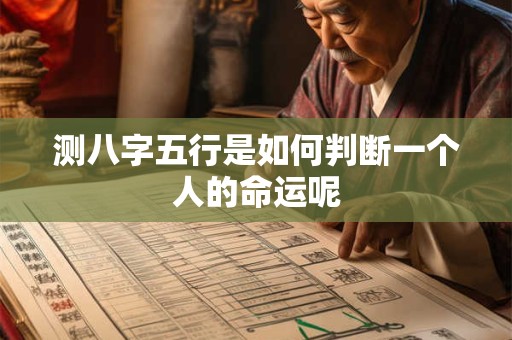 测八字五行是如何判断一个人的命运呢