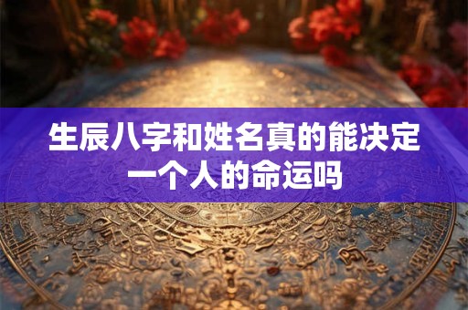 生辰八字和姓名真的能决定一个人的命运吗
