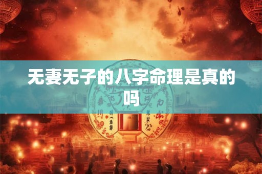 无妻无子的八字命理是真的吗
