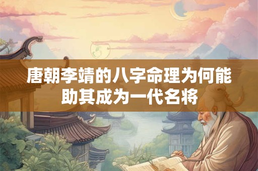 唐朝李靖的八字命理为何能助其成为一代名将