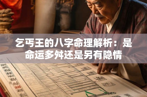 乞丐王的八字命理解析：是命运多舛还是另有隐情