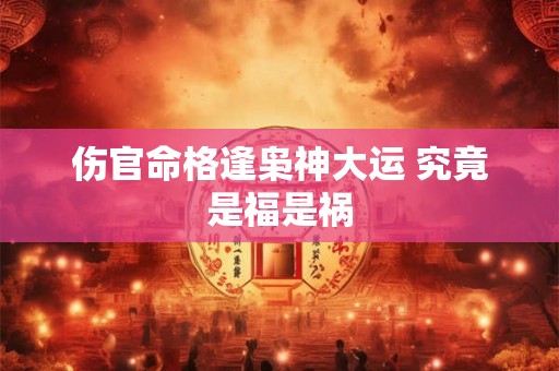 伤官命格逢枭神大运 究竟是福是祸
