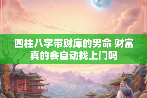 四柱八字带财库的男命 财富真的会自动找上门吗
