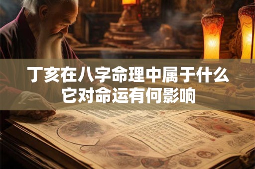 丁亥在八字命理中属于什么它对命运有何影响