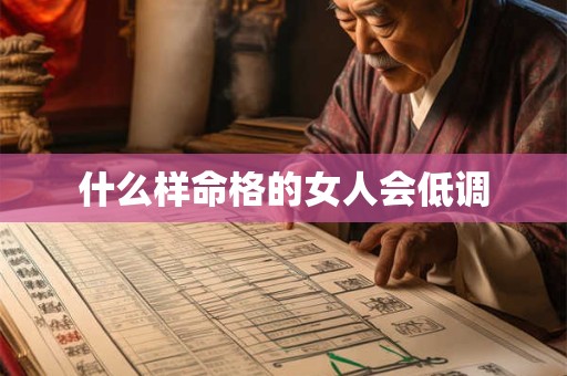 什么样命格的女人会低调