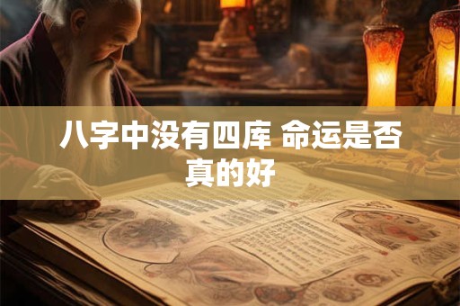 八字中没有四库 命运是否真的好