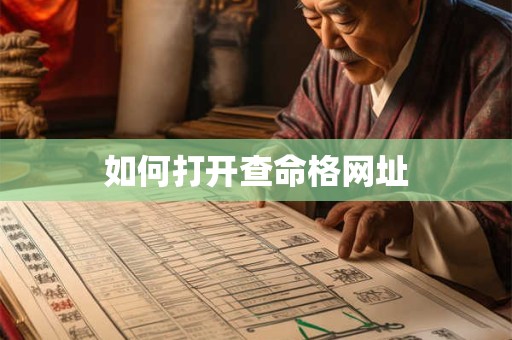 如何打开查命格网址