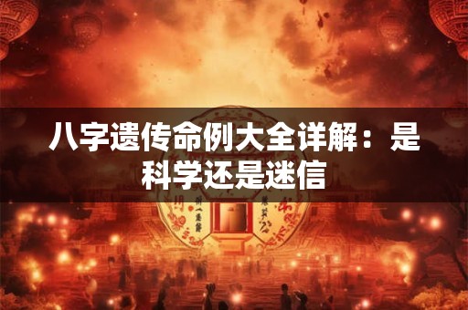 八字遗传命例大全详解：是科学还是迷信
