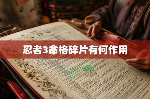忍者3命格碎片有何作用