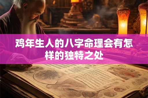 鸡年生人的八字命理会有怎样的独特之处