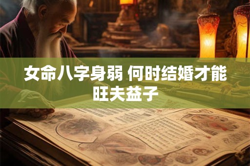 女命八字身弱 何时结婚才能旺夫益子