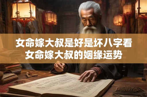 女命嫁大叔是好是坏八字看女命嫁大叔的姻缘运势