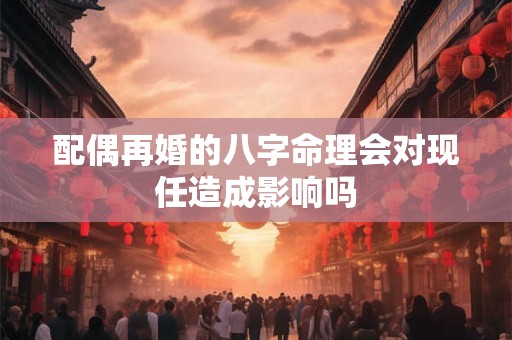 配偶再婚的八字命理会对现任造成影响吗