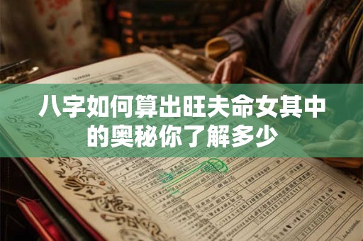 八字如何算出旺夫命女其中的奥秘你了解多少