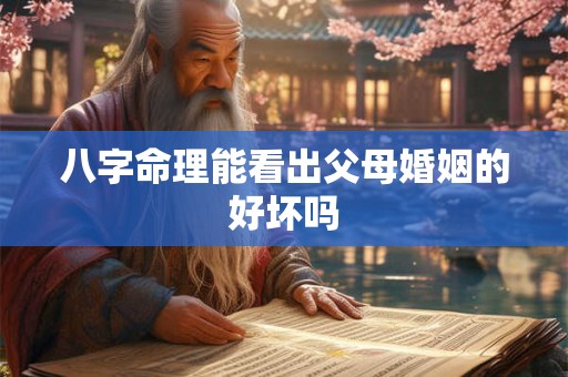 八字命理能看出父母婚姻的好坏吗