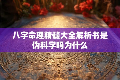 八字命理精髓大全解析书是伪科学吗为什么