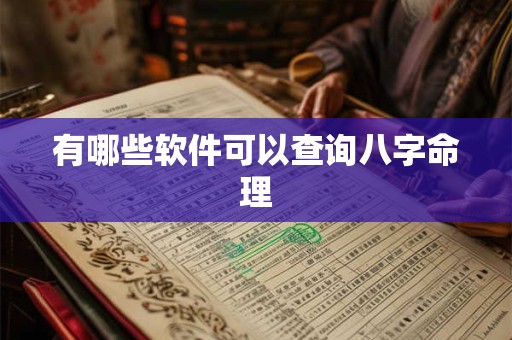 有哪些软件可以查询八字命理