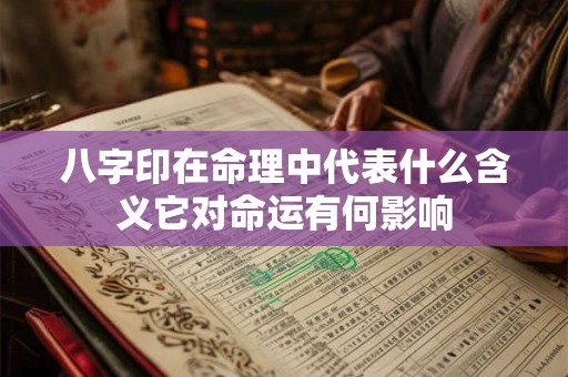 八字印在命理中代表什么含义它对命运有何影响