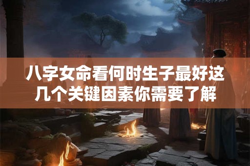 八字女命看何时生子最好这几个关键因素你需要了解