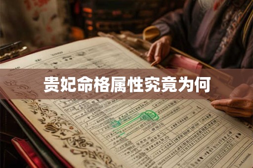 贵妃命格属性究竟为何