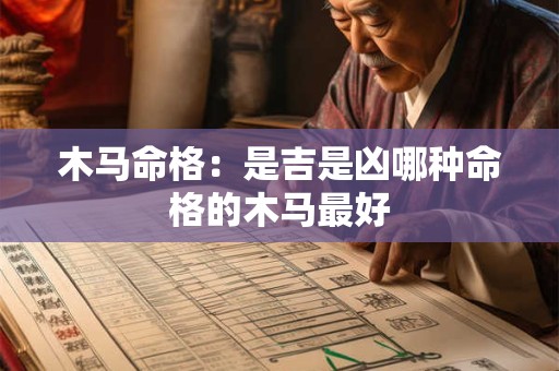 木马命格：是吉是凶哪种命格的木马最好