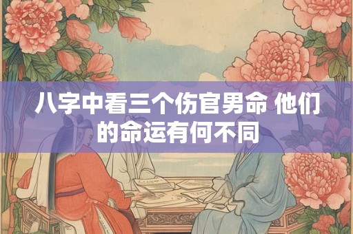 八字中看三个伤官男命 他们的命运有何不同
