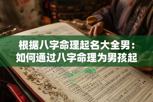 根据八字命理起名大全男：如何通过八字命理为男孩起一个吉祥的名字