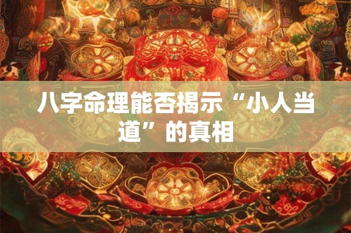 八字命理能否揭示“小人当道”的真相