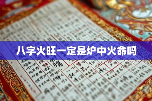 八字火旺一定是炉中火命吗
