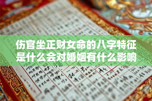 伤官坐正财女命的八字特征是什么会对婚姻有什么影响