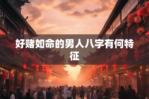 好赌如命的男人八字有何特征