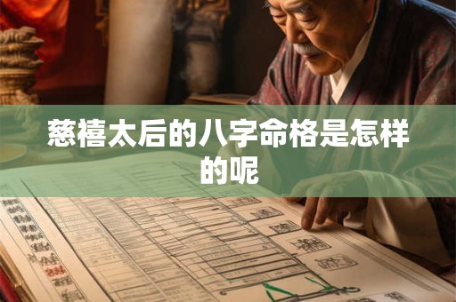慈禧太后的八字命格是怎样的呢