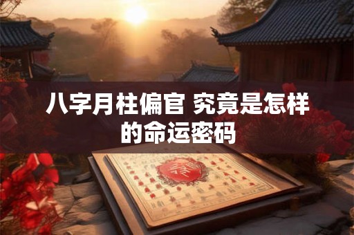 八字月柱偏官 究竟是怎样的命运密码