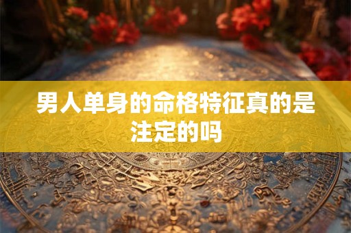 男人单身的命格特征真的是注定的吗