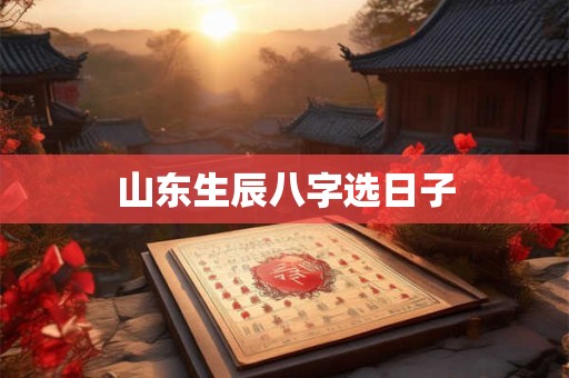 山东生辰八字选日子