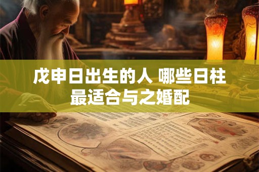 戊申日出生的人 哪些日柱最适合与之婚配