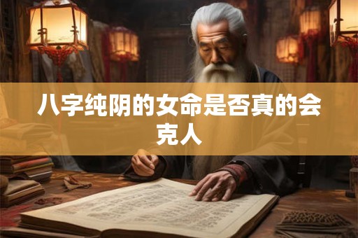 八字纯阴的女命是否真的会克人