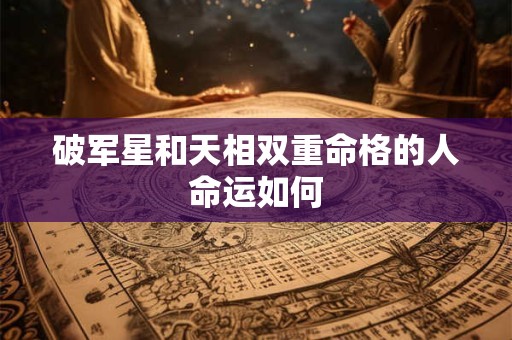 破军星和天相双重命格的人命运如何