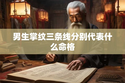 男生掌纹三条线分别代表什么命格