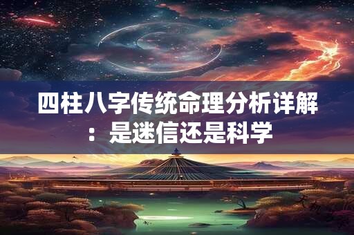 四柱八字传统命理分析详解：是迷信还是科学