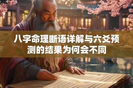 八字命理断语详解与六爻预测的结果为何会不同