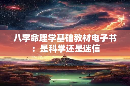 八字命理学基础教材电子书:是科学还是迷信 八字命理学基础教材电子书:是科学还是迷信
