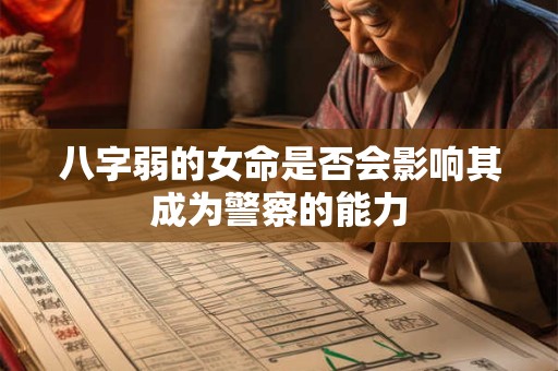 八字弱的女命是否会影响其成为警察的能力