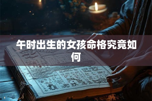 午时出生的女孩命格究竟如何