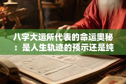 八字大运所代表的命运奥秘：是人生轨迹的预示还是纯属无稽之谈