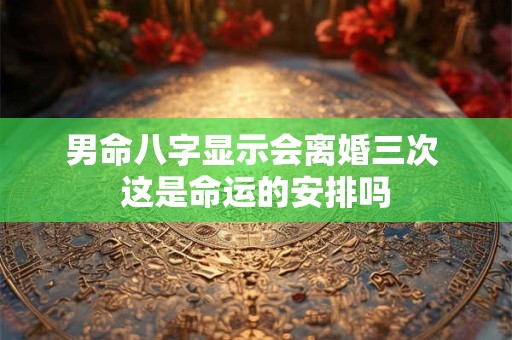 男命八字显示会离婚三次 这是命运的安排吗
