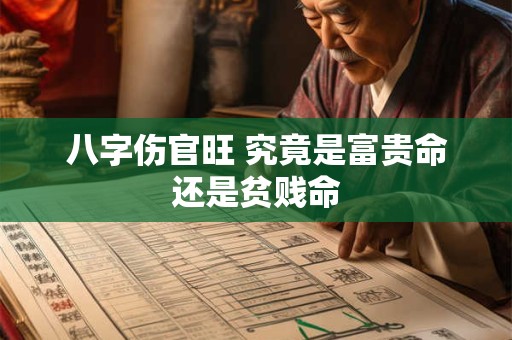 八字伤官旺 究竟是富贵命还是贫贱命