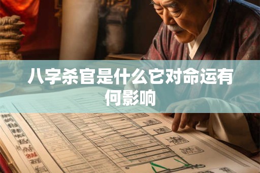 八字杀官是什么它对命运有何影响